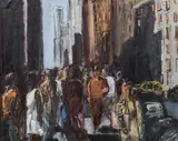 Georg Eisler, Madison Avenue II, 1979/80, oil on canvas