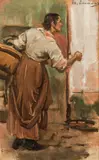Max Liebermann, Old woman at the front door