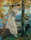 Edward Cucuel, Am Rendezvous-Platz, oil on canvas