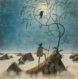 Franz Sedlacek, Landschaft mit Nebelmeer, 1921, oil on cardboard