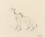 Franz Sedlacek, Einhorn, 1940, pencil on paper