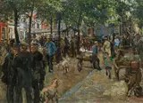 Carl Fahringer, Market scene in Delft