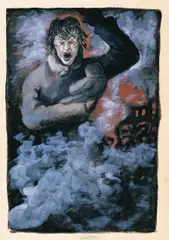 Herbert Ploberger, Escape, 1944, tempera on paper, unframed