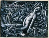 Herbert Ploberger, Olympia, 1945, tempera on paper, unframed