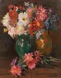 Demeter Koko, Flowers, 1924, oil on cardboard