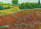 Peter A. Etzer, Poppy meadow, oil on canvas