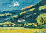 Karl Stark, Landscape, 1983, oil on canvas