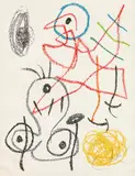 Albume 21, Plate 12 by Joan Miró, 1978, colour lithograph on paper, sold Jun 2019