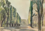 Franz Lex, Schönbrunn, pastel on paper