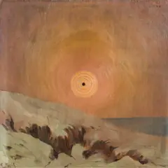 Karl Pippich, Dune landscape, oil on wood panel, unframed