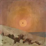 Karl Pippich, Dune landscape, oil on wood panel, unframed