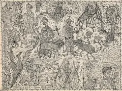 Johann Garber, Untitled, 1983, India ink on paper; framed