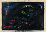 Arnulf Rainer, Der Gladiator, 1967, mixed media on paper; framed