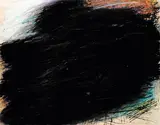 Arnulf Rainer, Schwarze Venus - Überzeichnung Marcel Gromaire, 1962, lithography, overpainted