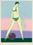 Kiki Kogelnik, Beach Ball (from the series "Women"), 1978, screen print; framed