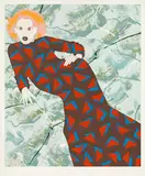 Kiki Kogelnik, Lady with Triangles (from the series "Women"), 1979, screen print; framed