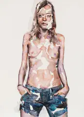 Gabi Trinkaus, What's sexy now, 2009, collage, mixed media on canvas; unframed