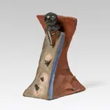 Kurt Hüpfner, Magnifizenz, c. 1980, terracotta, engobe