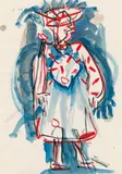Adolf Frohner, Untitled, mixed media on paper; unframed