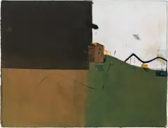 Cortona by Giselbert Hoke, 1995, mixed media on paper; framed, sold Jun 2019