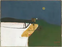 Maremen by Giselbert Hoke, 1993, mixed media on paper; framed, sold Jun 2019