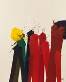 Markus Prachensky, Umbria Rot, 1988, acrylic on canvas; unframed