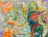 Alfred Klinkan, 2 Flaschenmaler, 1988, oil on canvas; unframed