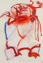 Jürgen Messensee, Untitled, 1989, mixed media on paper; framed