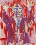 Otto Muehl, Untitled (Pope arms upraised)