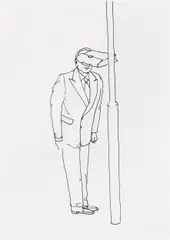 Erwin Wurm, Untitled, 2001, felt pen on paper; framed