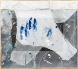 Rudolf Polanszky, work nr. 8, Rorschach-transformations, 2010, acrylic glass, aluminium, reflective foil, silicone, resin on canvas; framed