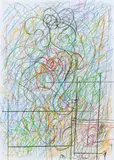 Hermann Nitsch, Untitled, 2016, mixed media on paper; framed