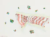 Oswald Oberhuber, Untitled, 1985, mixed media on paper; framed