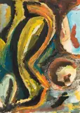 Hubert Schmalix, Untitled, 1983, mixed media on paper; framed