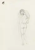 Leherb, Sketch for the faience decoration for "Weißen Hof" (Klosterneuburg), mixed media on paper; unframed