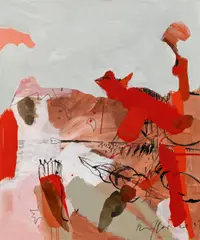 Horizont und über Wasser by Wolfgang Stifter, 2012, mixed media on canvas; unframed, offered Jun 2019