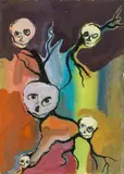 Hubert Schmalix, Untitled, 1984, gouache on paper; unframed