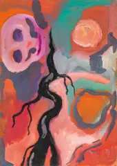 Untitled by Hubert Schmalix, 1984, gouache on paper; unframed, sold Jun 2019