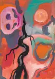 Hubert Schmalix, Untitled, 1984, gouache on paper; unframed