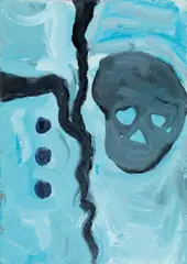 Untitled by Hubert Schmalix, 1984, gouache on paper; unframed, sold Jun 2019