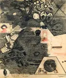 Othmar Zechyr, Untitled, 1979-84, mixed media, collage on transparent paper; framed