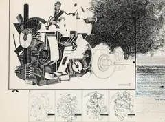 Othmar Zechyr, Untitled, 1969, mixed media on paper; unframed