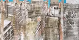 Gottfried Salzmann, New York Blue Sky, watercolour on paper; framed