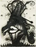 Arnulf Rainer, Manischmädel, 1966, mixed media on ultraphan; framed