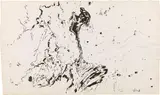 Max Weiler, Untitled, 1981, brush in India ink on "Waldviertler paper"; framed