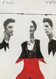 Franz West, D'Godln, 1981, gouache, ballpoint on magazine page; framed
