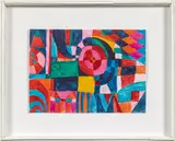 Franz West, Untitled, 1972, gouache on paper; framed; artist's frame