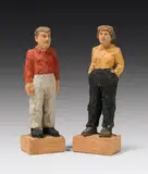 Stephan Balkenhol, Untitled, 2 Wooden Figures