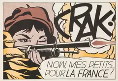 Crak! by Roy Lichtenstein, 1963, colour offset lithography on papier vélin; framed, sold Jun 2019