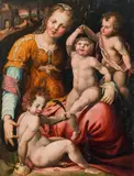 Francesco Salviati, Allegory - victory of science, oil on panel